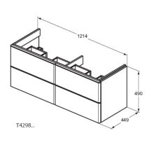 ADAPTO Skrinka pod nábytkové dvojumývadlo Strada II 120 cm, T4298Y2