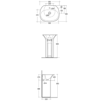 RAK SENSATION Umývadlo voľne stojacie freestanding 55x46 cm, SENFS5501