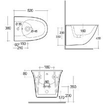 RAK SENSATION Bidet závesný, SENBD2101