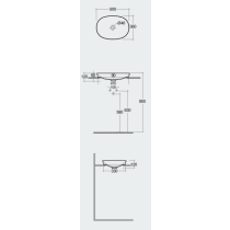 VARIANT Umývadlo zápustné oválne 50x36 cm, VARDI25000AWHA