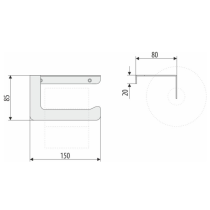 FOX Držiak toaletného papiera s poličkou, BH-2/SB