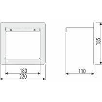 FOX Držiak na uterák s poličkou 22 cm, BH-3.1/SP