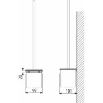 FOX Toaletná kefa s pevným držiakom, BH-5/SB