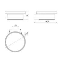 FLOW Miska na mydlo s pevným držiakom, FLW03