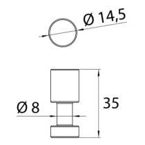 FLOW Háčik 3,5 cm, FLW08