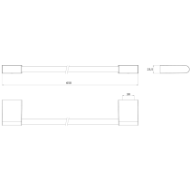 FLOW Držiak na uterák 60 cm, FLW11