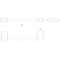FLOW Držiak na uterák 80 cm, FLW12, 276000180