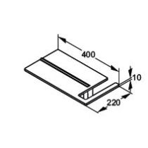HUPPE Polica pre samostatne stojace steny Shower Board, čierná matná, SL2401123