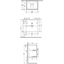 RAK JOY Skrinka 60x46 cm pre umývadlo Joy, JOYWH060SOK