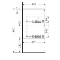 RAK JOY Skrinka 80x46 cm pre umývadlo Joy, JOYWH080PWH
