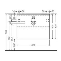 RAK JOY Skrinka 80x46 cm pre umývadlo Joy, JOYWH080PWH