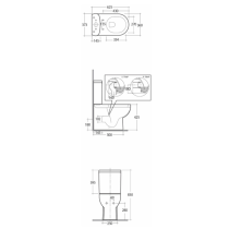 RAK TONIQUE WC kombi kapotovaný, TQ16TQ10