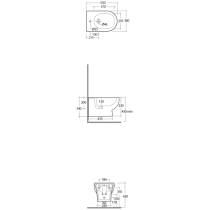 RAK TONIQUE bidet závesný 55x36 cm, TQ09