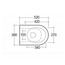 PACK, RAK FEELING RIMLESS WC závesné matná cappuccino 52x36 cm,  + WC sedadlo Slow-closing, PA0032.514, RST23514A, RSTSC3901514A