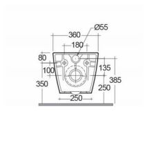 PACK, RAK FEELING RIMLESS WC závesné matná white 52x36 cm,  + WC sedadlo Slow-closing, PA0032.500, RST23500A, RSTSC3901500A