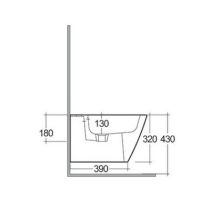 RAK FEELING Bidet závesný matná grey, RST07.503