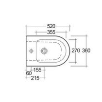 RAK FEELING Bidet závesný matná grey, RST07.503