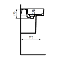 STRADA II Umývadlo 100x43 cm, 2 otvory pre batériu, farba biela lesklá, T372401