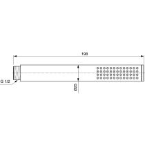 IDEALRAIN 1-funkční ruční sprcha mikrofón, farba ušľachtilá kartáčovaná nerezová oceľ, BC774GN