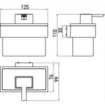 EMCO Vara dávkovač so závesným držiakom a rozetou 422100100, 428000109