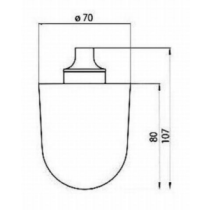 EMCO WC kefa náhradná hlava voľná, Ø 70 x 107mm, 101513990
