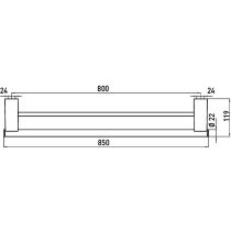 EMCO System2 držiak  na uterák, prevedenie chróm 356100180