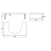 WASHPOINT Nábytková konzola pod umývadlo 80x48 cm, R5870