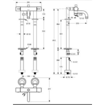 Celia  Vaňová batéria termostatická, voľne stojaca, A3439AA