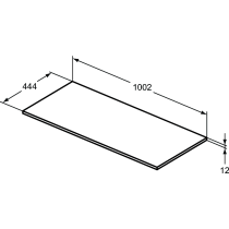 TONIC II Nábytková konzola 100 cm, R4312FF 2 ks + TONIC II Vrchná doska, R4323FF + TONIC II Doska sklo, R4336SA + TONIC II Madlo, R4360WG