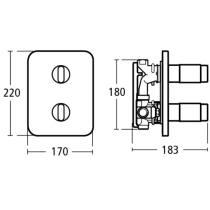 Moments sprchová termostatická batéria podomietková, A3918AA