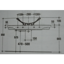 Independent keramická polica pod umývadlo s držiakom na uterák T075601+T2898AA