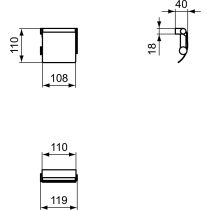 CONNECT Držiak na toaletní papier  s krytom, N1382AA