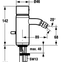 CERAMIX STYLE Bidetová batéria bez odpadovej garnitúry a flexibilnými hadicami, A3650AA