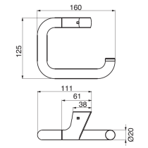 CERAMIX 60´S Držiak na toaletní papier, N1124AA