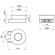 CERAMIX 60´S Držiak na mydlo, N1130AA
