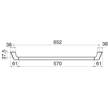 CERAMIX 60´S  Držiak  na uterák 70 cm, N1126AA