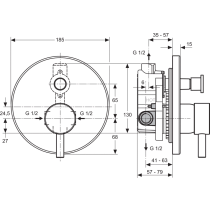 MARA vaňová batéria podomietková, diel 2, A9017AA