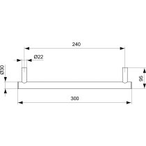 CERAMIX STYLE  Držiak  na uterák 30 cm, N1044AA