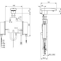 JEAN NOUVEL  Elektronická umývadlová batéria zmiešavacia, A3943AA
