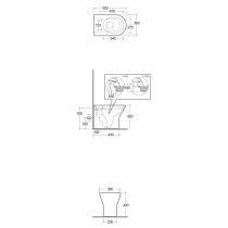 RESORT WC stacionárne 55x36 cm, REWC00001, WC sedadlo so spomaľovaním slim, RESC00003