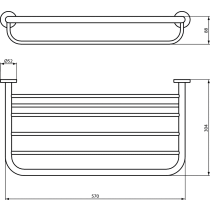 IOM Polička s držiakom na ručník 60 cm, A9106AA