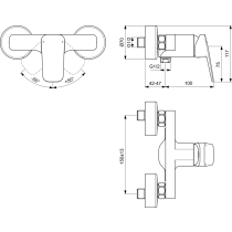 CERAPLAN Sprchová batéria nástenná, BD250AA