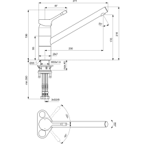CERALOOK Drezová batéria s vysokým vývodom, BC296AA