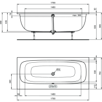 I.LIFE Vaňa Duo akrylátová 170x75 cm, T476301