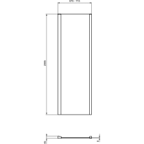 I.LIFE Pevná bočná stena 70 cm, T4861EO