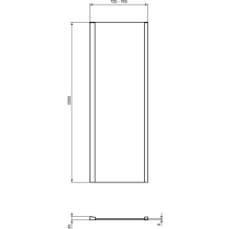 I.LIFE Pevná bočná stena 75 cm, T4862EO