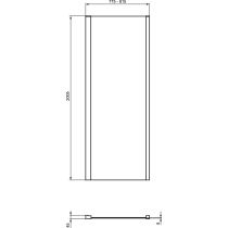 I.LIFE Pevná bočná stena 80 cm, T4863EO