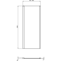 I.LIFE Pevná bočná stena 85 cm, T4864EO
