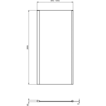 I.LIFE Pevná bočná stena 100 cm, T4866EO