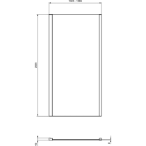 I.LIFE Pevná bočná stena 105 cm, T4867EO